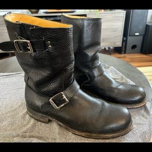 Frye Leather Engineer Boots Black Size 8